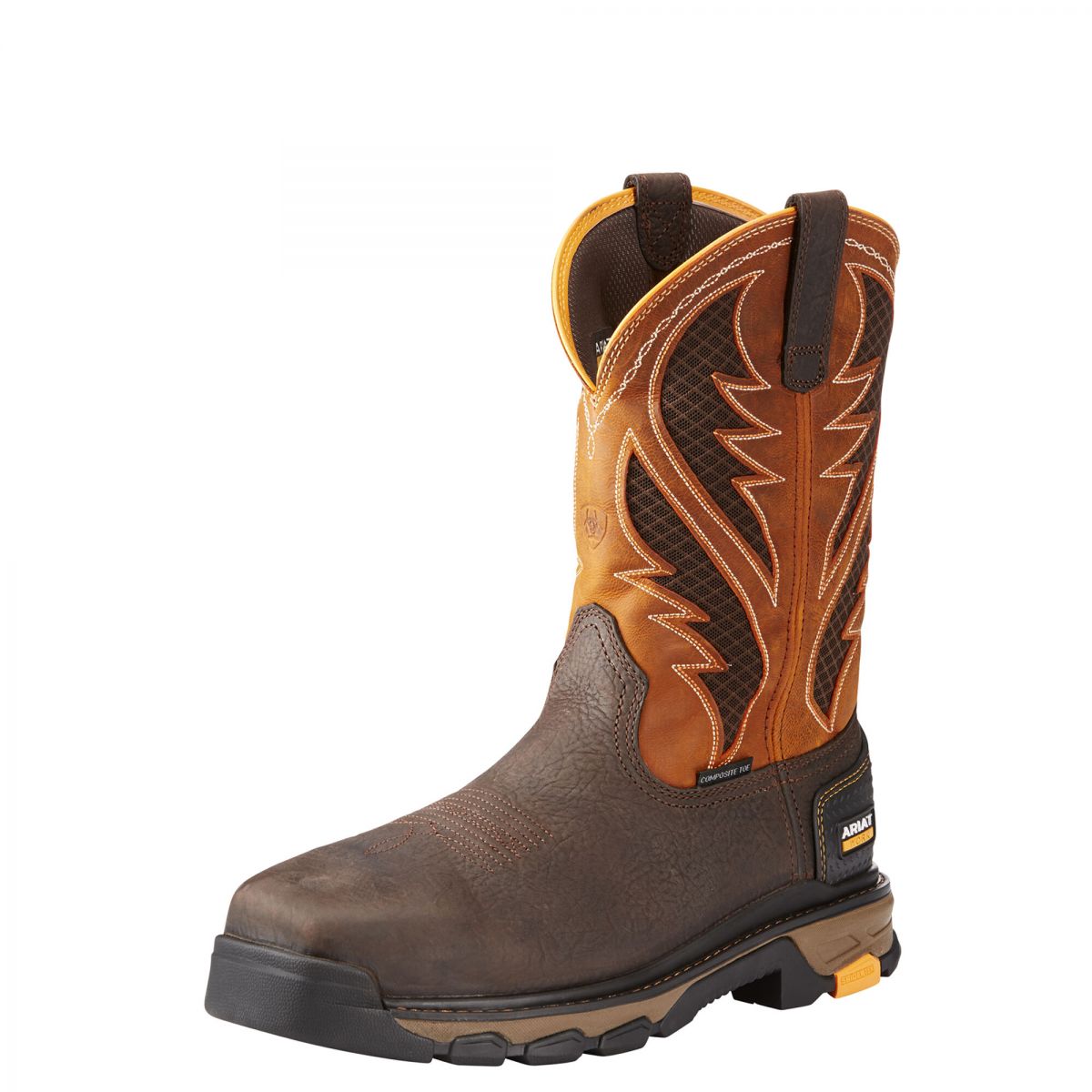 ARIAT WORK Men's 11" Intrepid VentTEK Composite Toe Work Boot Brown/Orange - 10023042