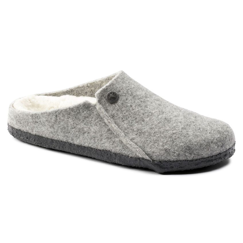 BIRKENSTOCK Women's Zermatt Shearling Narrow Light Grey Wool/Natural Shearling - 1015086
