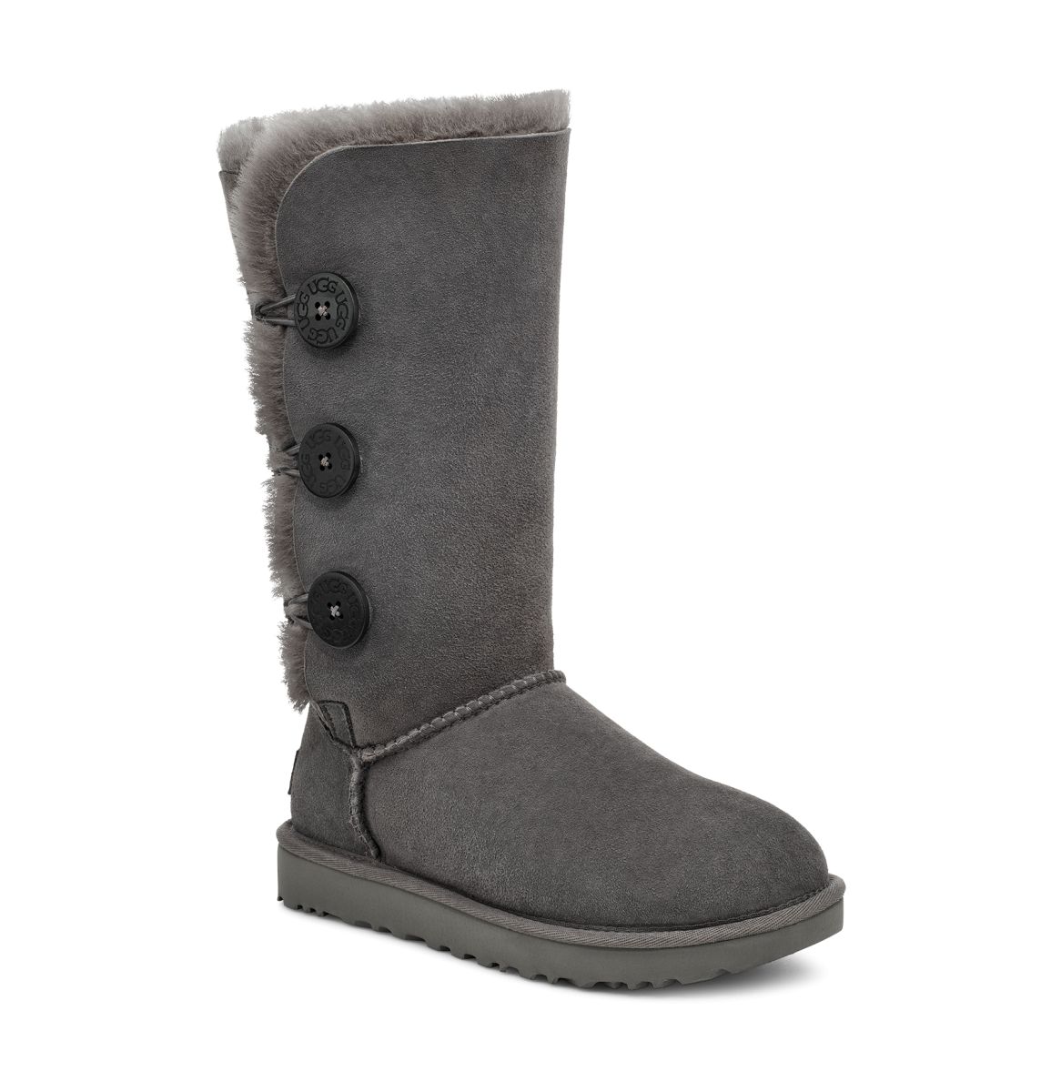 UGG Women's Bailey Button Triplet II Boot Grey - 1016227-GREY