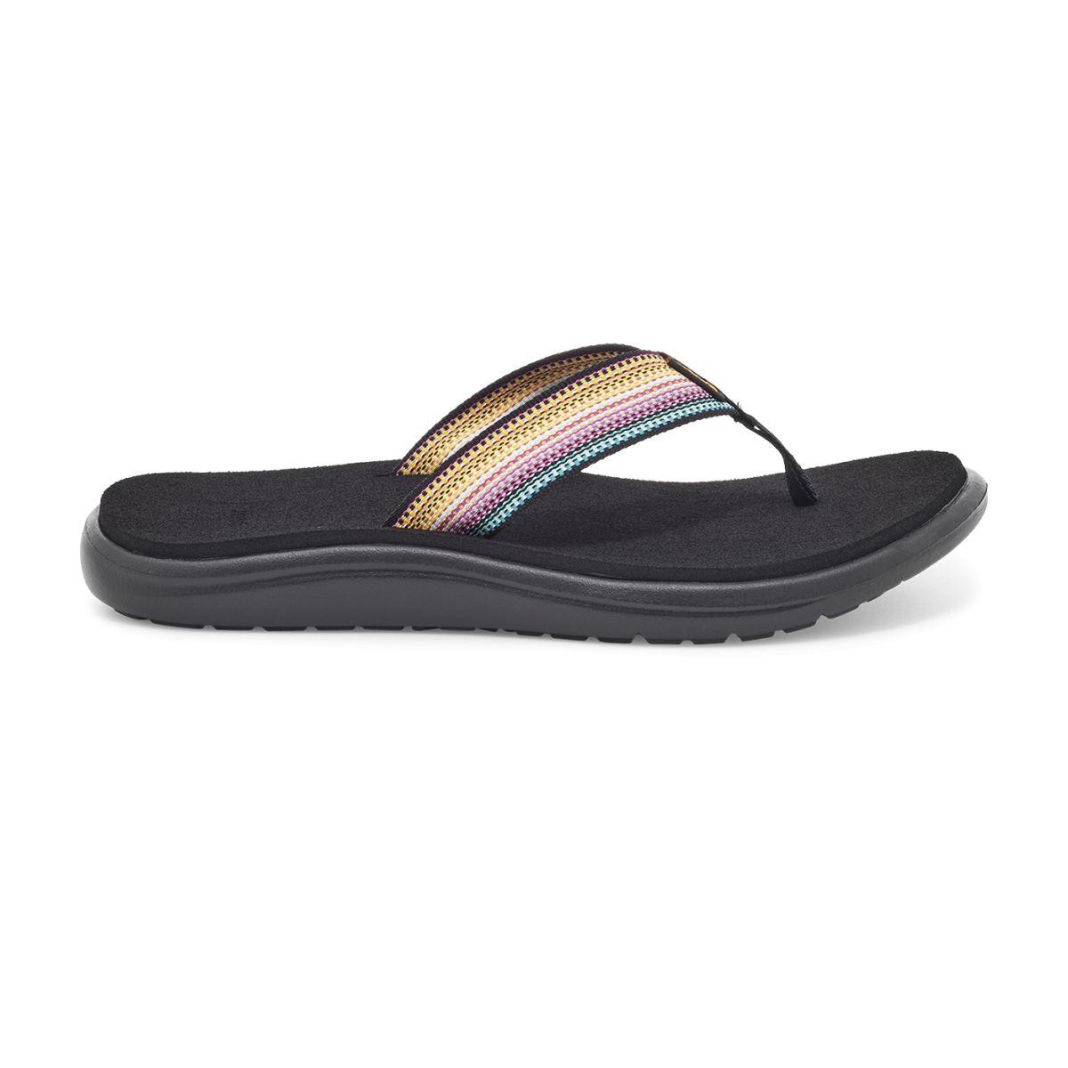 Teva Women's Voya Flip Sandal Antiguous Black Multi - 1019040-ABML
