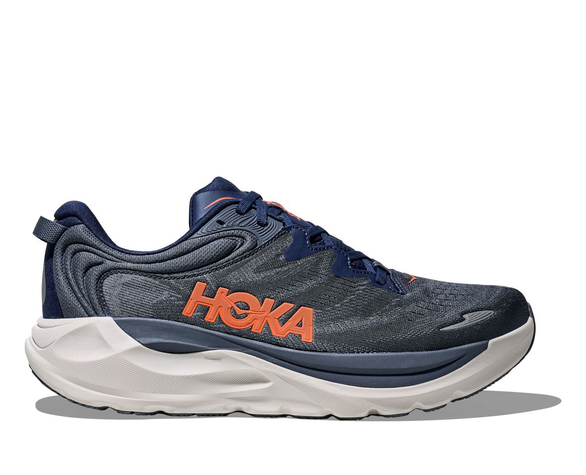 HOKA Men's Gaviota 6 X-Wide Running Shoes Midnight Blue/Faded Navy - 1171936-MLFD
