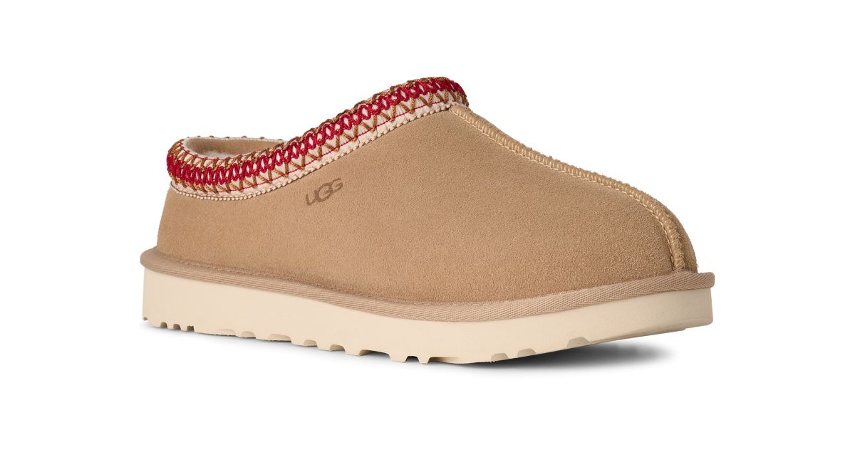 UGG Women's Tasman II Slipper Sand/Dark Cherry - 1174470-SDDR