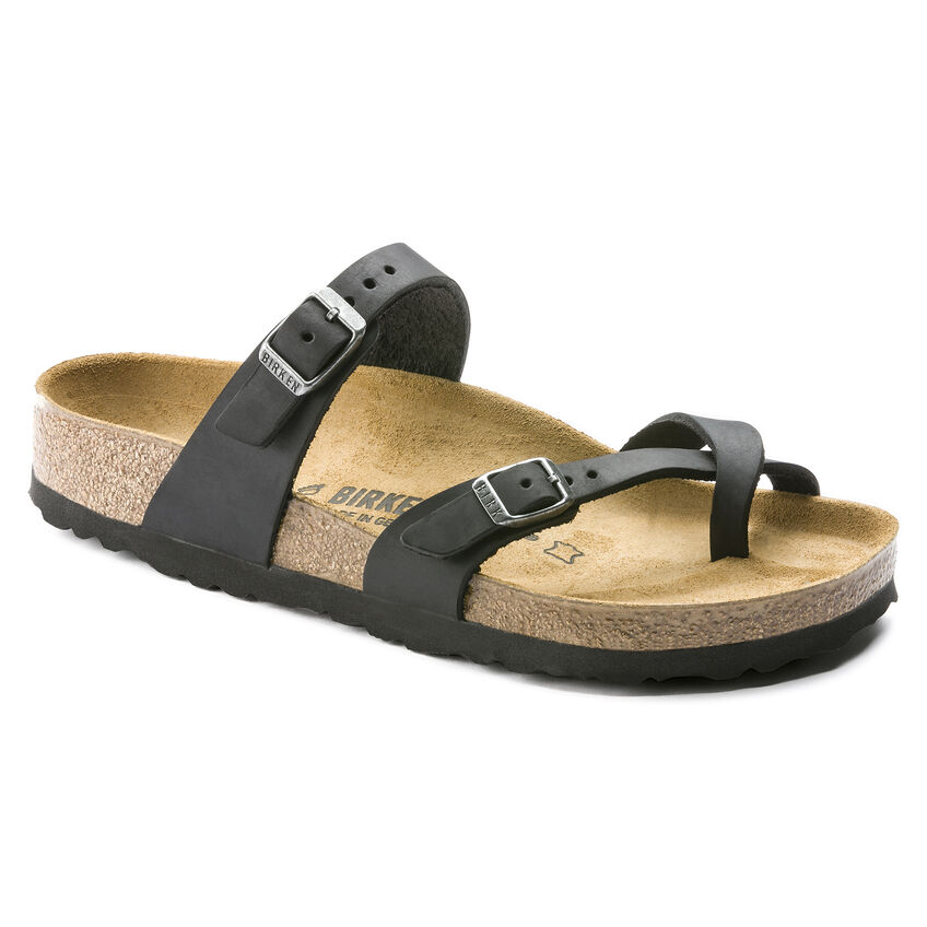 BIRKENSTOCK Women's Mayari Black Oiled Leather (regular width) - 0171481