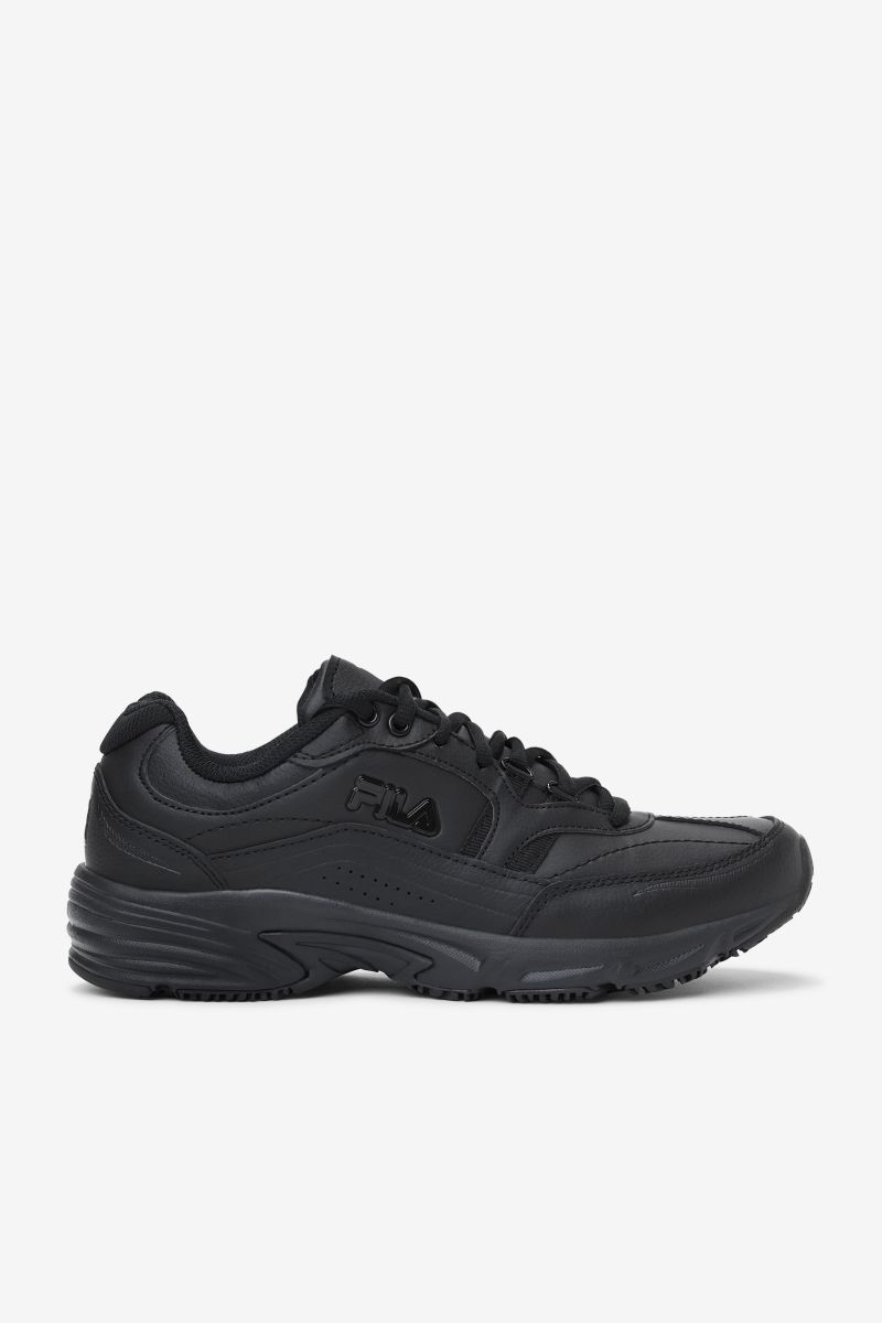 FILA WORK Men's Memory Workshift Soft Toe Slip Resistant Work Shoe Black/Black/Black - 1SG30002-001