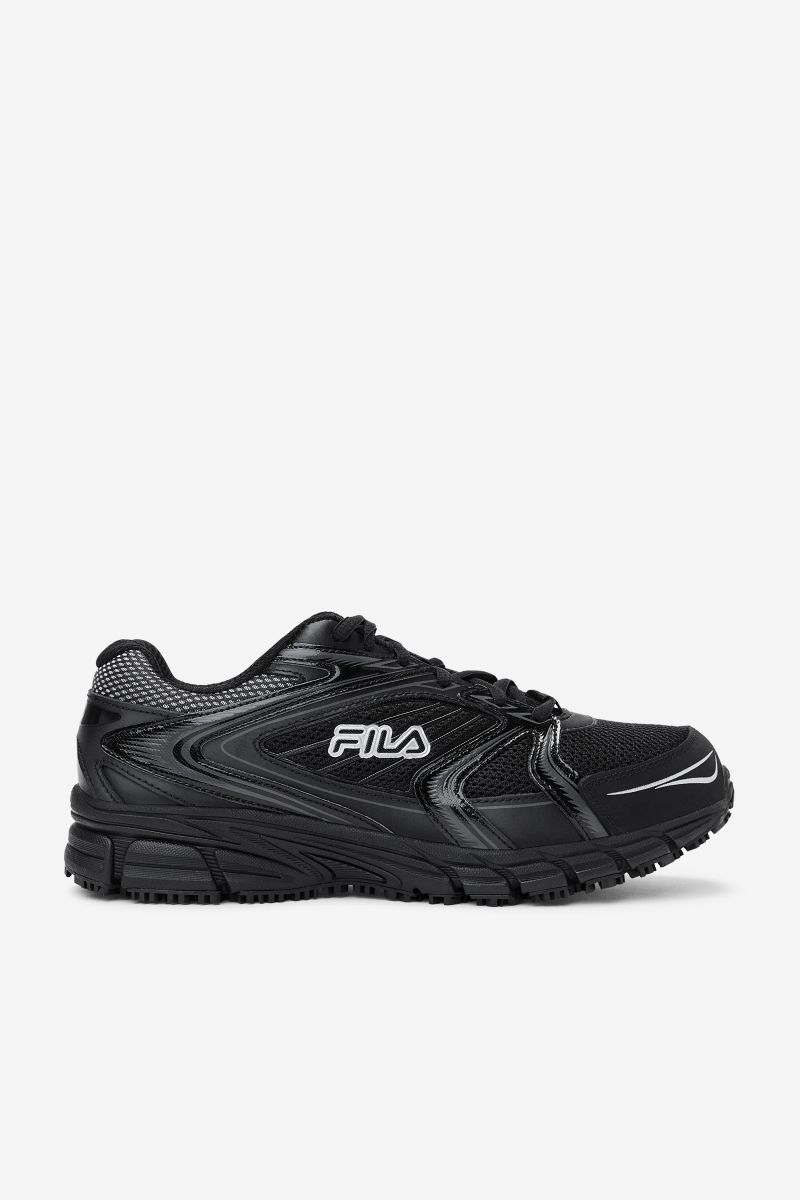 FILA WORK Men's Memory Reckoning 7 Steel Toe Slip Resistant Work Shoe BLack/Black/Silver - 1SR21264-010