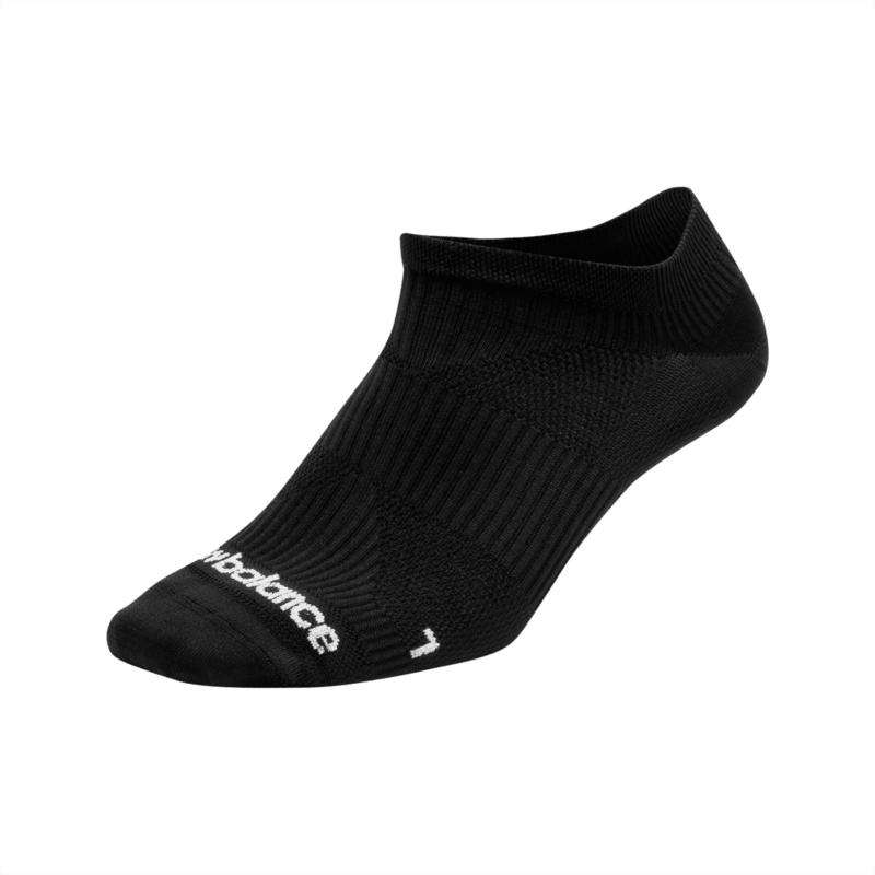 New Balance Unisex Run Foundation Flat Knit No Show Socks Black (1 pair) - LAS55321-BK