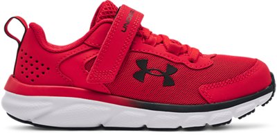 Under Armour Boys' Pre-School UA Assert 9 Wide Alternate Closure Running Shoes Red/White/Black - 3024851-600