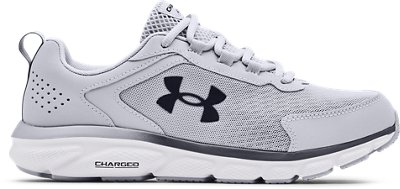 Under Armour Men's UA Charged Assert 9 Wide (4E) Running Shoe Mod Gray/White/White - 3024857-101
