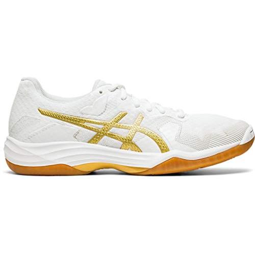 ASICS Women's Gel-Tactic 2 Volleyball Shoes White/Rich Gold -1072A035-100