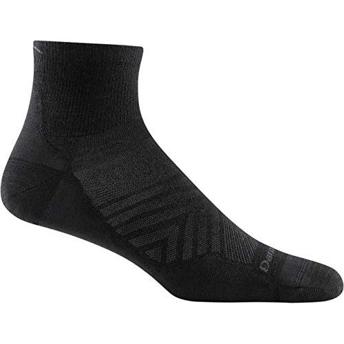Darn Tough Men's Run Quarter Ultra-Lightweight Running Sock Black - 1034-BLACK