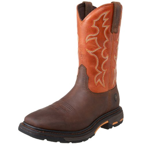 ARIAT WORK Men's 11" WorkHog Wide Square Toe Soft Toe Work Boot Dark Earth - 10005888