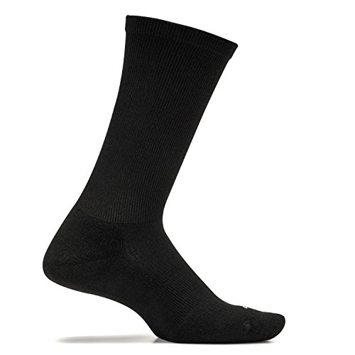 Feetures Unisex Therapeutic Cushion Crew Socks Black - F100301