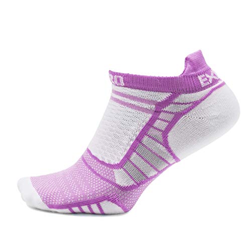 Thorlo Unisex Experia PROLITE Ultra-Light Cushion No Show Tab Socks Orchid - XPTU-215