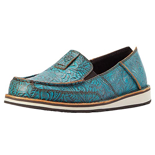 Ariat Womens Cruiser Brushed Turq Floral Emboss 5.5