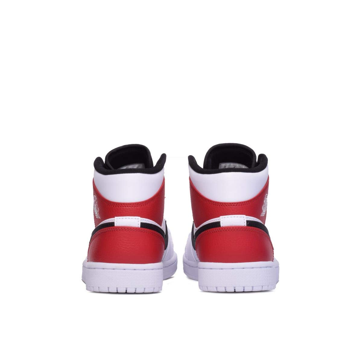 Nike Men's Air Jordan 1 Mid Hi-Top Trainers, Multicolour (White/Black-Gym Red 116) 8.5