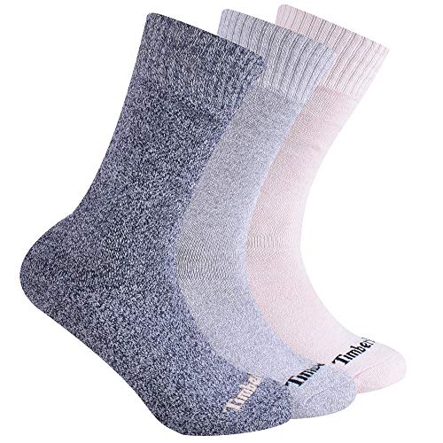 Timberland Women's Full Cushion Ribbed Marled Boot Socks Peacoat Multi (3 pairs) - 43TB276734TA-662