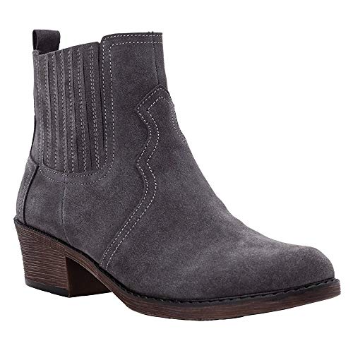 Propet Women's Reese Ankle Boot Dark Grey Suede - WFX145LDGR