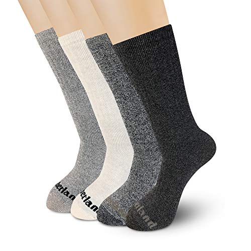 Timberland mens 4-pack Marled Basic Crew Socks