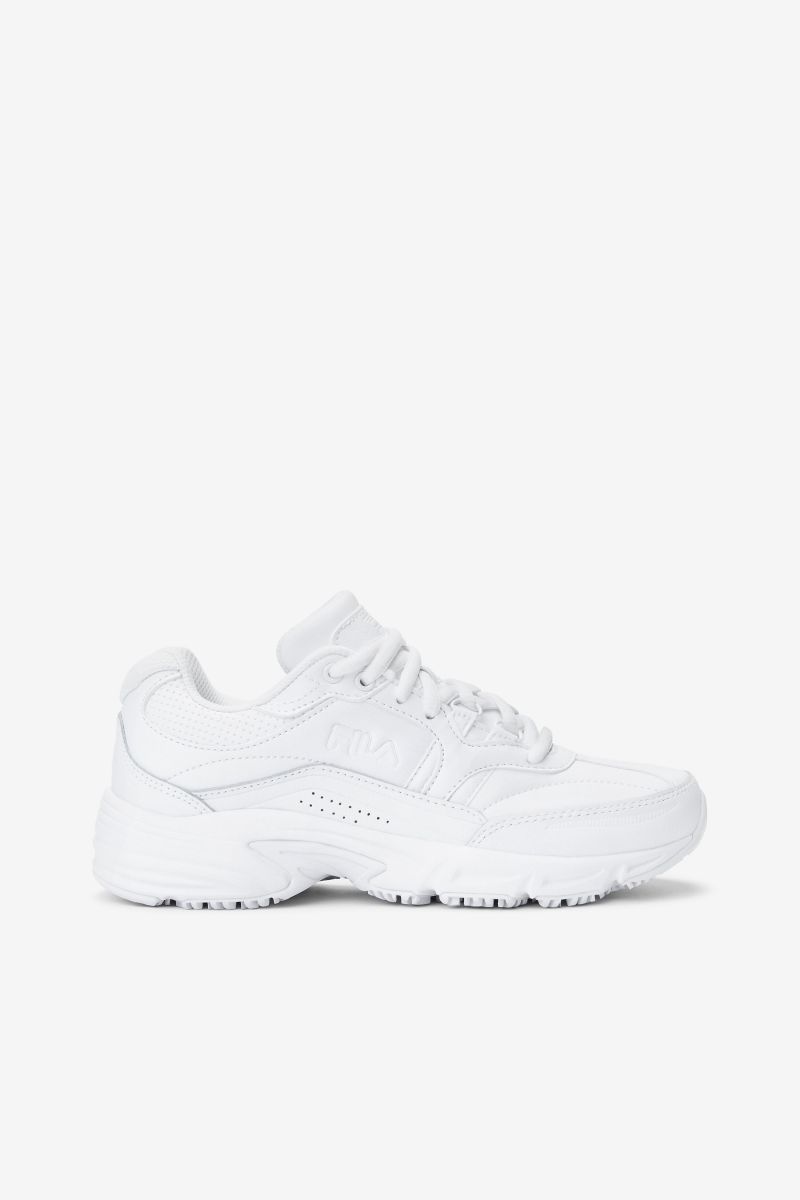 FILA WORK Women's Memory Workshift Soft Toe Slip Resistant Work Shoe White/White/White - 5SG30002-100