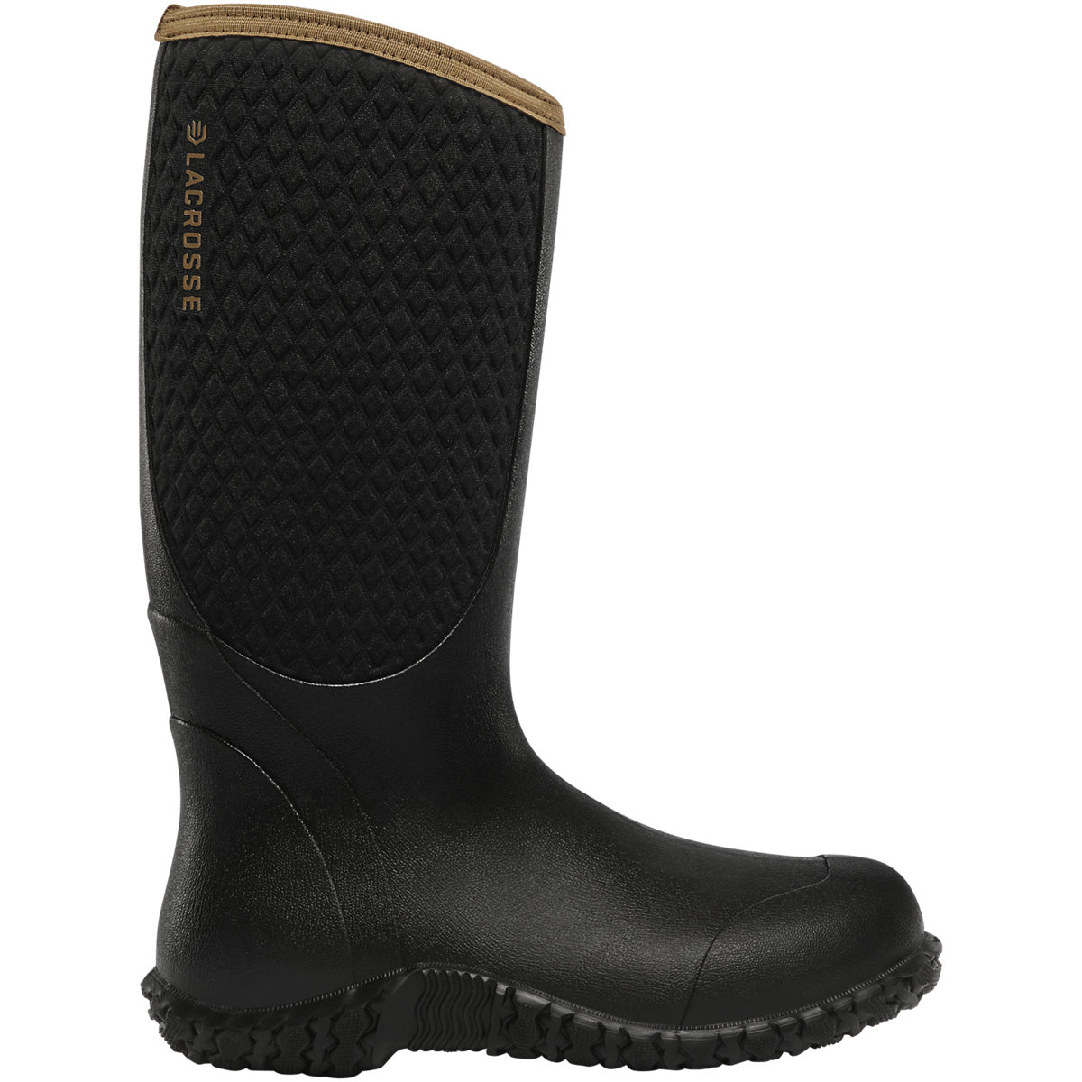 LaCrosse Women's 14" Alpha Lite 5MM Neoprene Waterproof Boot Black/Tan - 610037