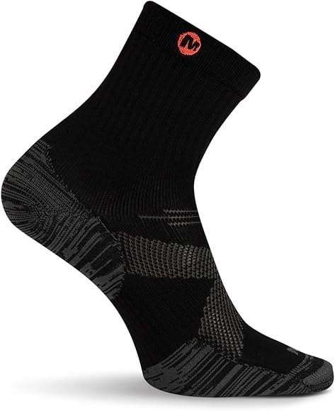 Merrell Women's Bare Access Mid Crew Socks Black (1 pair) - MEA33540C1B4001-BLACK