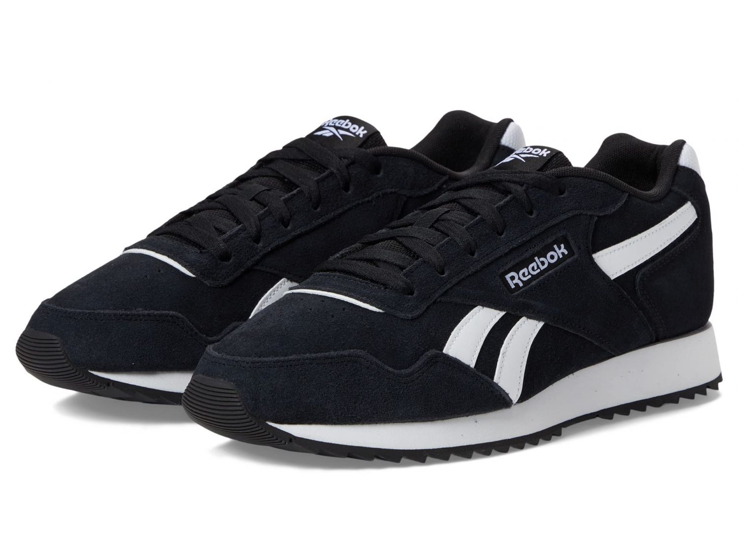 Reebok Men's Glide Ripple Casual Sneakers Black/White