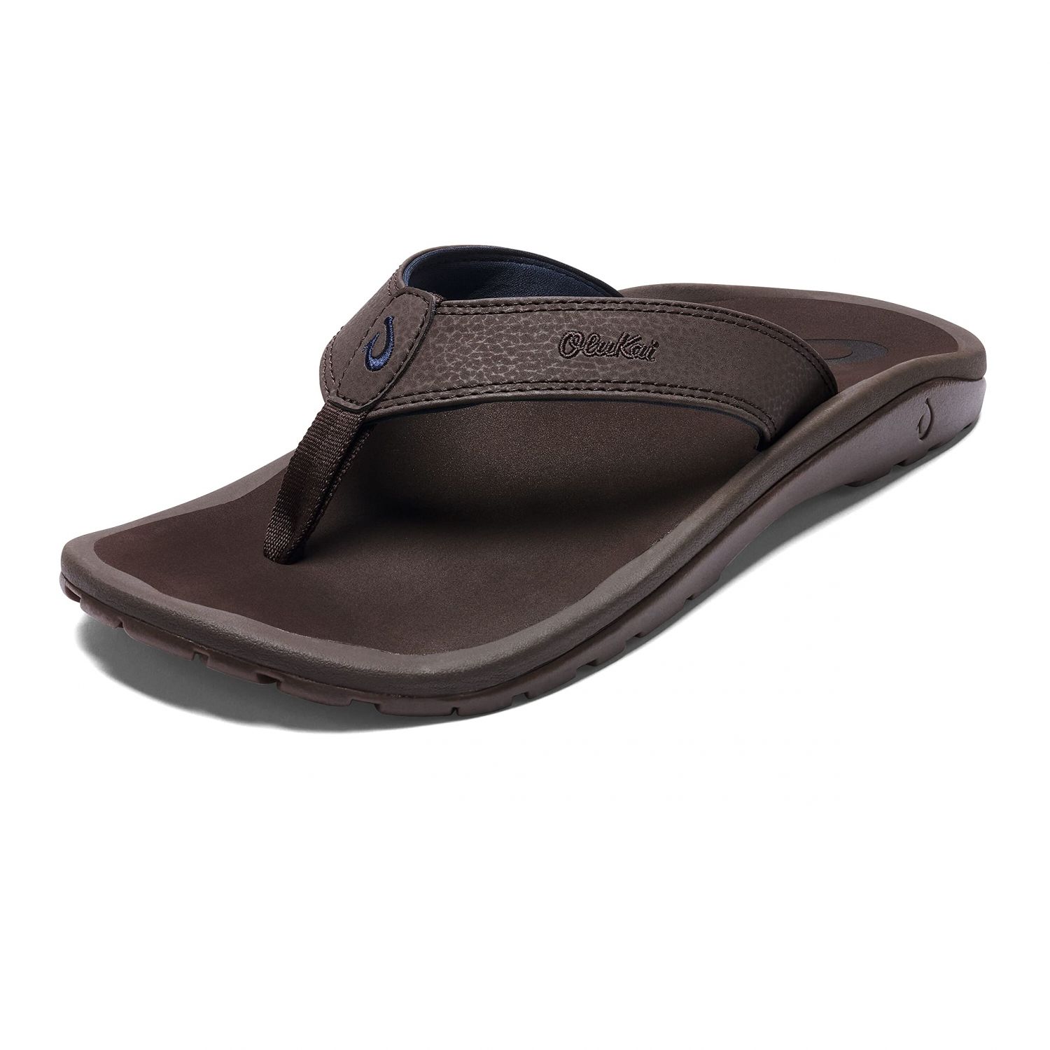 OluKai Men's Ohana Flip Dark Wood/Dark Wood - 10110-6363