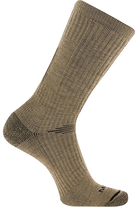 Merrell Unisex Wool Work Crew Socks Brown (1 pair) - MEA33522C1B4001-BROWN