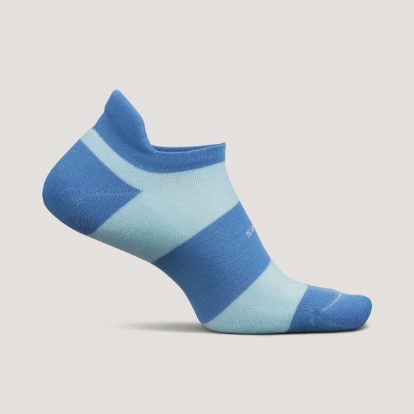 Feetures Unisex High Performance Cushion No Show Tab Socks Buckle Up Blue - FA502581