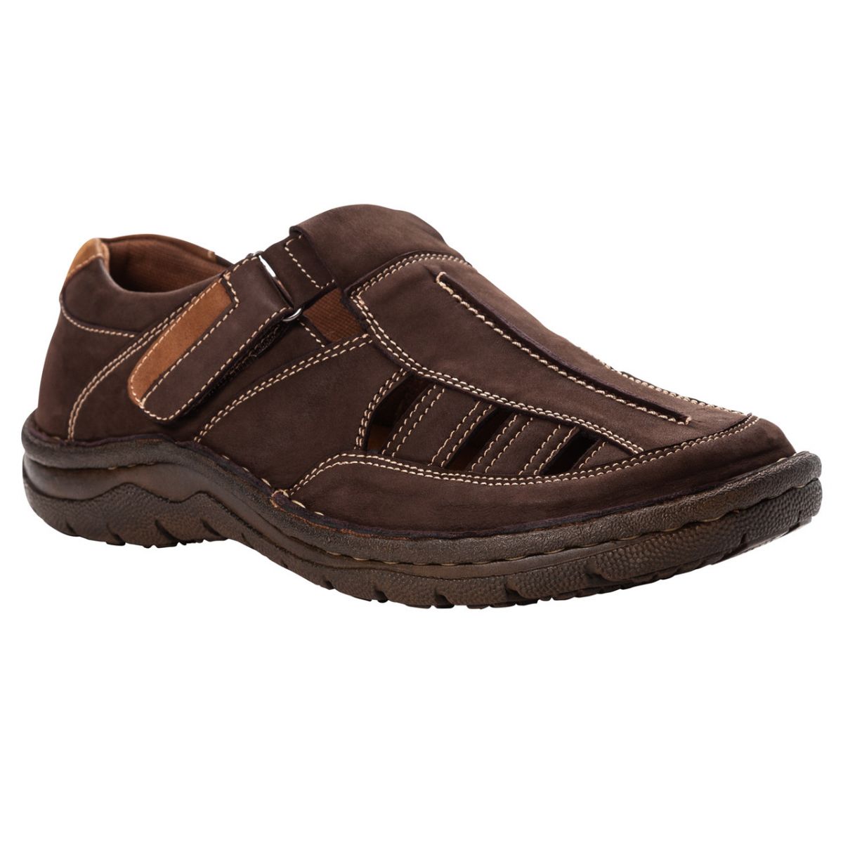 Propet Men's Jack Fisherman Sandal Coffee Nubuck - MSA013SCF