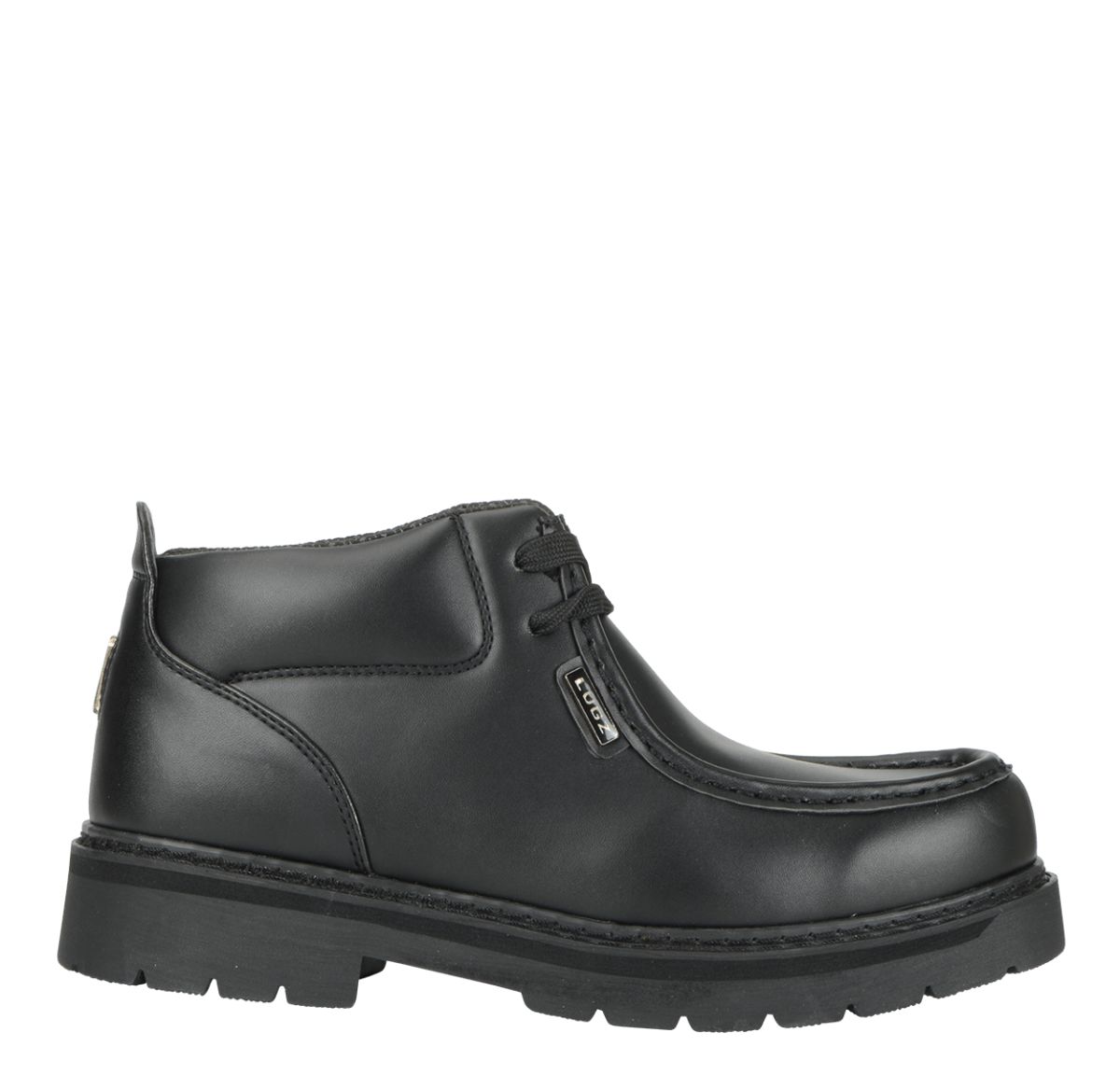 Lugz Work Men's Strutt Lx Moc Toe Slip Resistant Soft Toe Boot Black Smooth - MSTULXV-001