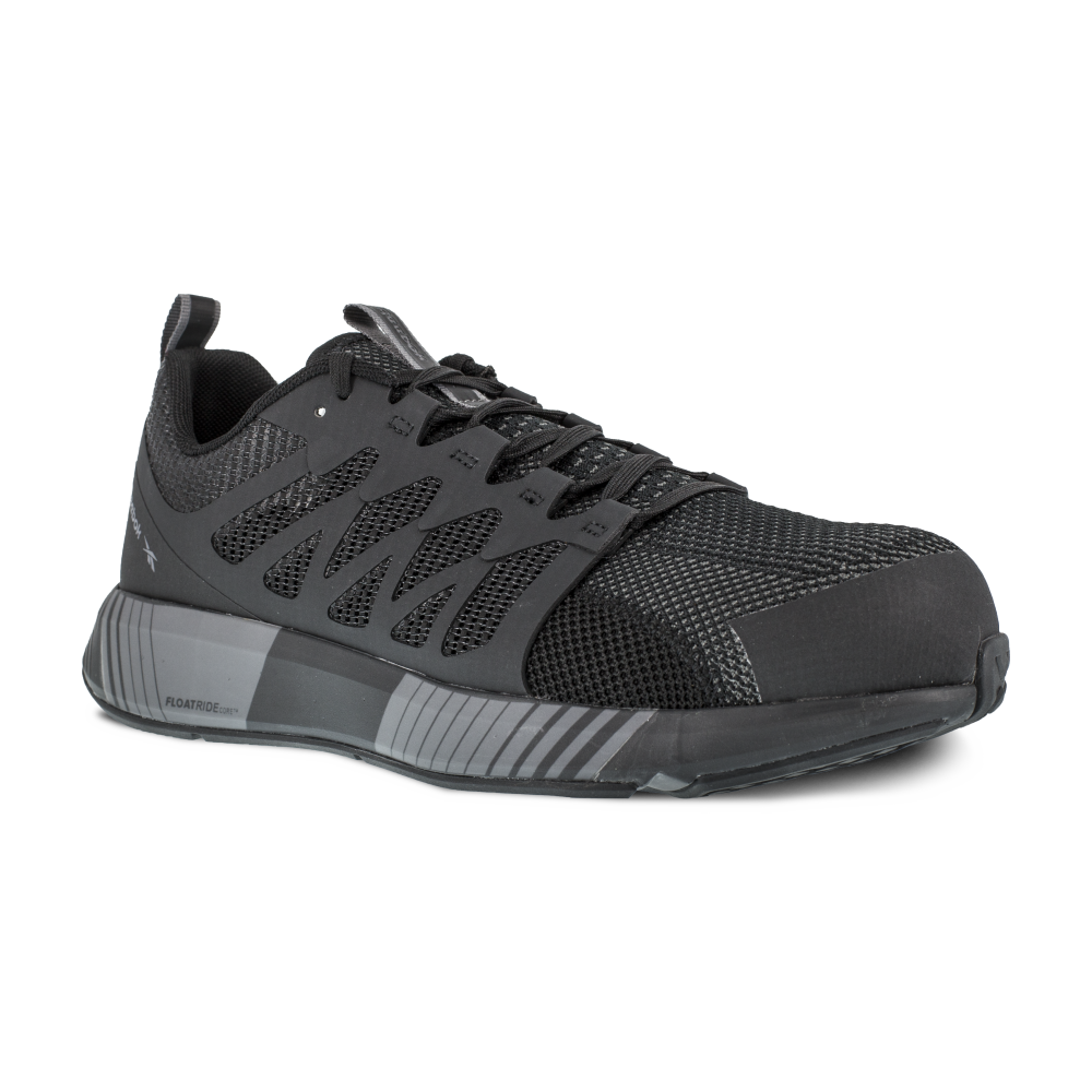 Reebok Work Men's Fusion Flexweave Composite Toe Athletic Work Shoe Black/Grey - RB4310