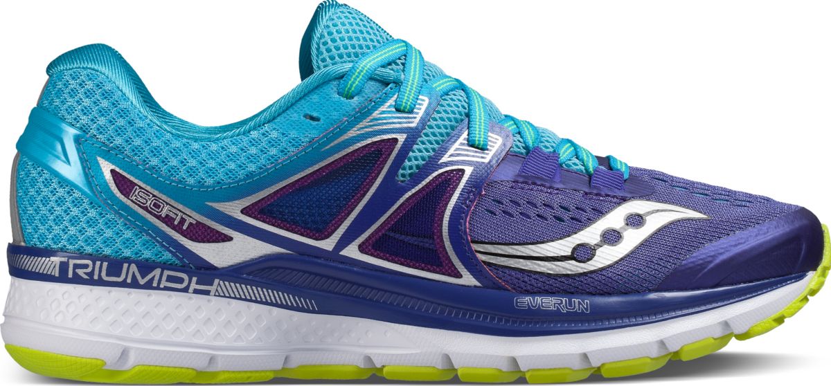 Saucony Women's Triumph ISO 3 Running Shoes Purple/Blue/Citron - S10346-1