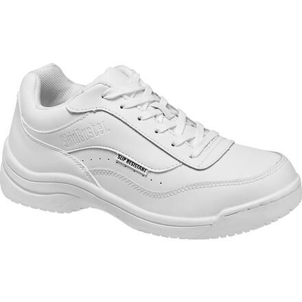 SkidBuster Women's Leather Slip Resistant Athletic Shoe White - S5085