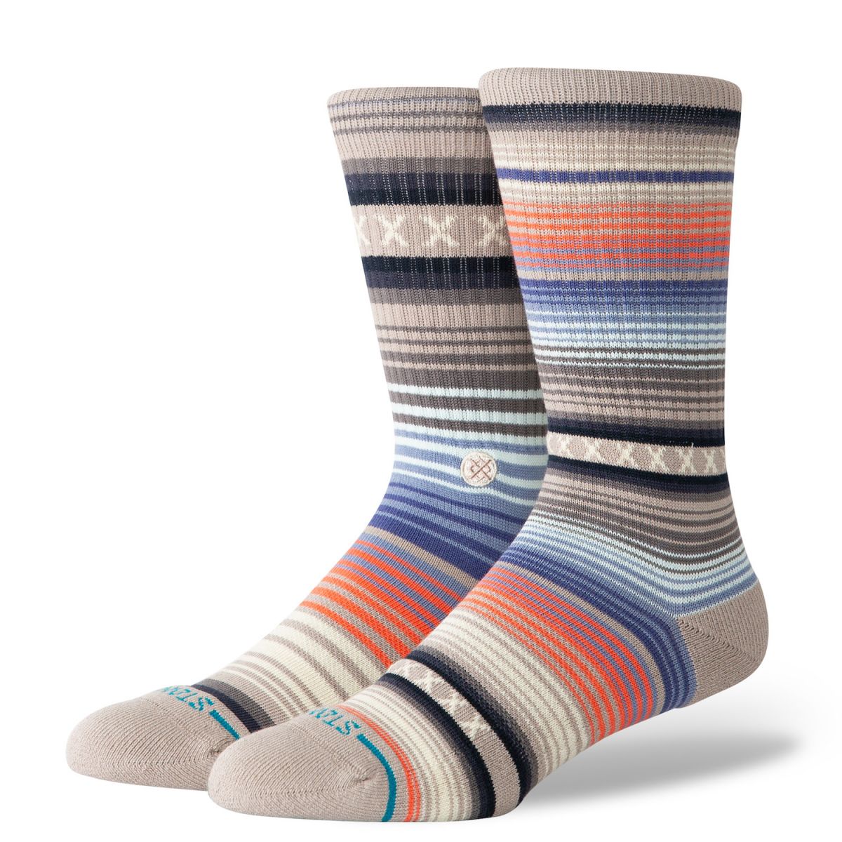 Stance Men's Curren Crew Socks Ice String Grey - A556A20CHS-STG