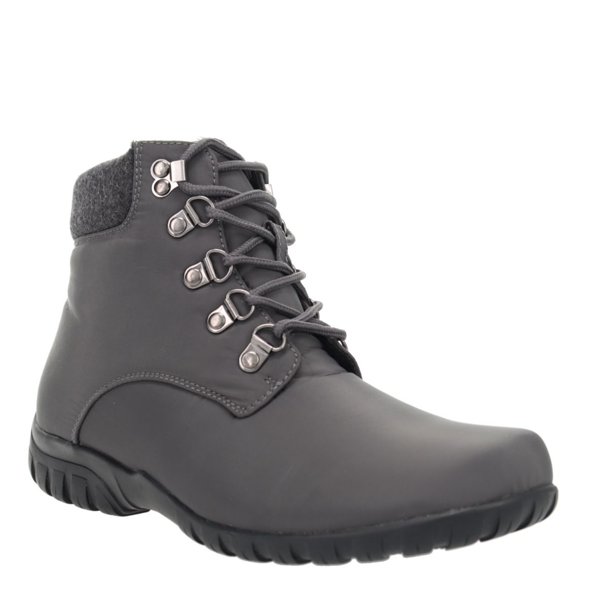Propet Women's Dani Ankle Lace Winter Boot Dark Grey Nylon - WBA062NDGR