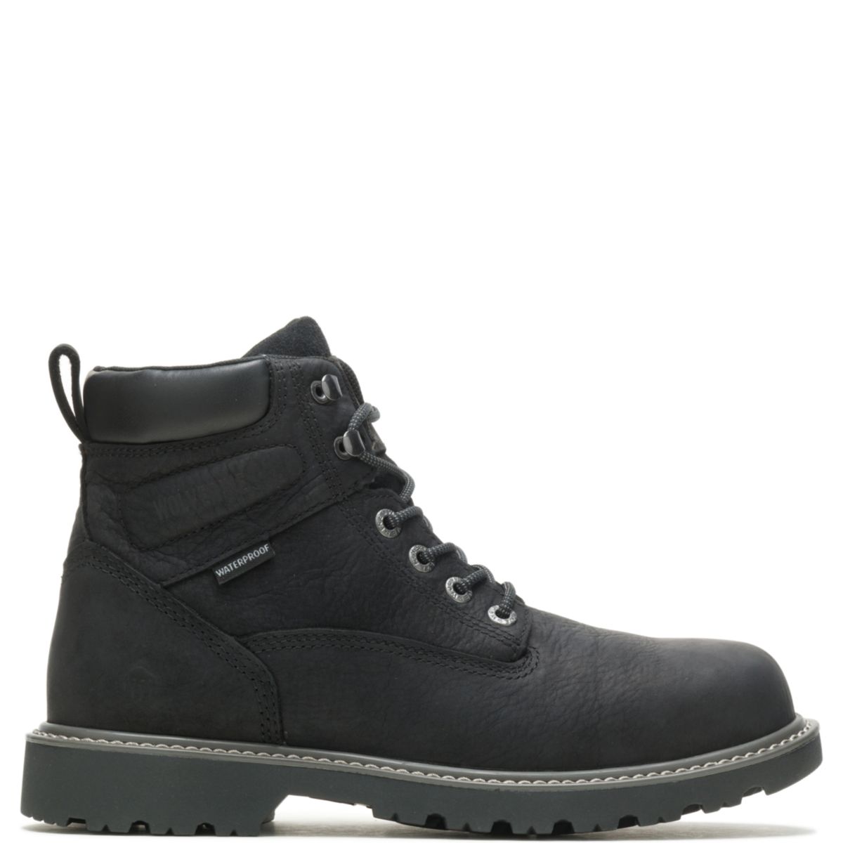 WOLVERINE Men's Floorhand 6" Waterproof Soft Toe Work Boot Black - W10691