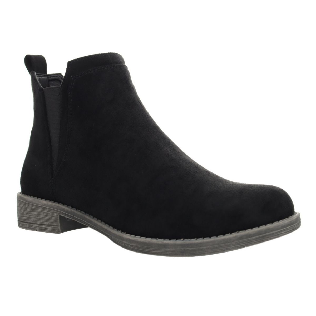 Propet Women's Tandy Side-Zip Ankle Boot Black Microfiber - WFV065PBLK