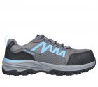SKECHERS WORK Women's Fannter - Lizal Composite Toe Work Shoe Grey/Light Blue - 108078-GYLB