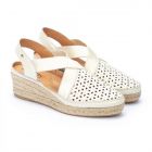 Pikolinos Women's Benidorm Crossed Wedge Sandals Nata - W4A-1546-909