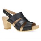 Dansko Women's Tatiana Pull Up Sandal Black Leather - 3116101400