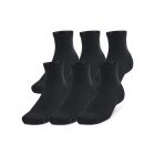 Under Armour Unisex-Adult Training Cotton Quarter Socks 6 Pack, (001) Black/Black/White, Small
