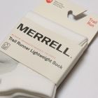 Merrell Unisex Trail Runner Lightweight No Show Sock 1 pair per pack, White,5-9.5 Women's /5-8.5 Men's