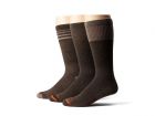 Merrell Unisex Merino Wool Work Crew Sock - Midweight Cushioned Comfort 3 pair per pack, Brown,13-15 Men's