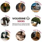 Wolverine Men's Cotton Comfort Crew 6 Pair Pack, Black, Men's Shoe Size 7-12