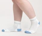 WIDE OPEN SOCKS Women’s Single Stripe Cushioned Quarter Sock White - 9501-WHITE