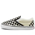 VANS Unisex Toddlers' Classic Slip-On Checkerboard Shoe Black/White - VN000EX8BWW