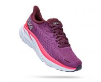 HOKA Women's Clifton 8 Grape Wine/Beautyberry - 1119394-GWBY