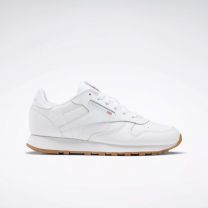 Reebok Boy's Classic Leather Sneaker Ftwr White /Ftwr White/Reebok Rubber Gum-02 - 100010472