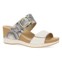 Dansko Women's Shannon Sandal Snake/Ivory Leather - 10001640300